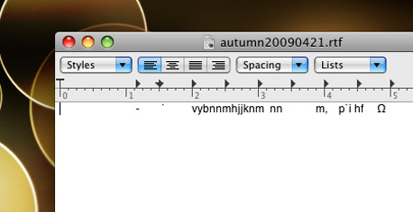 Autumn's First Text File